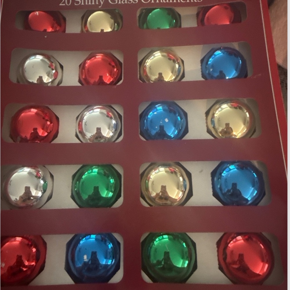 Colorful Glass ornaments from the 90’s